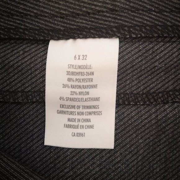 Denver Hayes Classic Ladies Size 6/32 Dark Grey Pull On Style Pants - Picture 4 of 10